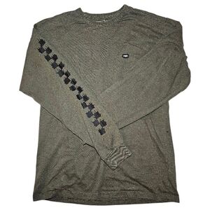 Vans Olive Long Sleeve Tee with Black Accents